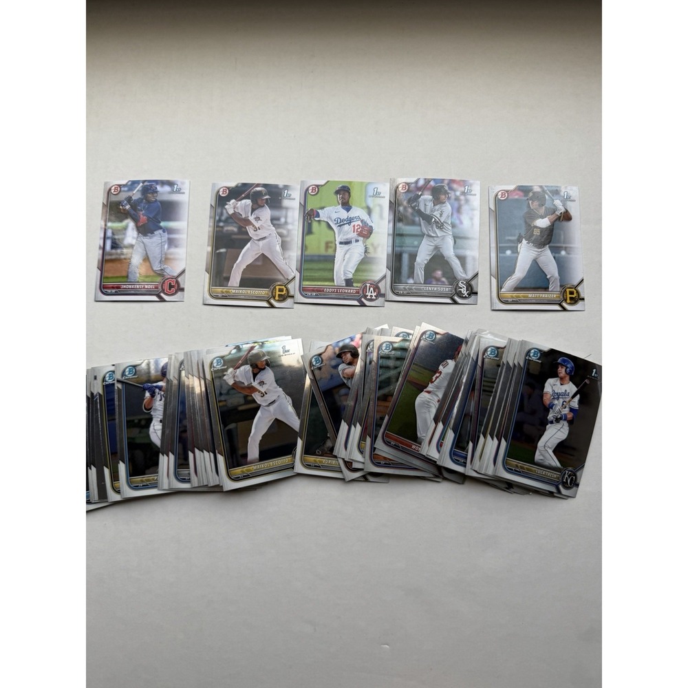 Topps 2022 MLB baseball cards BCP & BP, lot of 50, no dupes (J)